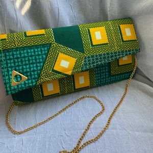 African Print Envelope Clutch